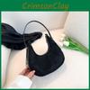 Stylish Street Fashion Pu Hobo Bag For Women 2023 Crescent Handbag Black Silver Colorful