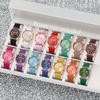Set da 14 pezzi Orologio Colorato da Donna Set Combinato Stile Trendy Campagnolo Carino Orologio al Quarzo Orologio da Festival per Ragazze Regalo (Nessuna scatola)