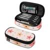 Pencil Case Large Capacity Wear Resistant Polyester Secure Zipper with Mesh Pocket Removable Divider and Pen Slots for Students