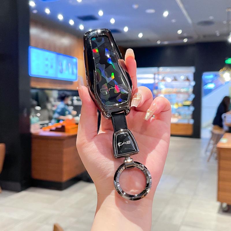 BYD Key Case for Song Plus, Qin DMi, Han EV, Dolphin, Seagull - Metal Buckle Full Coverage Accessories
