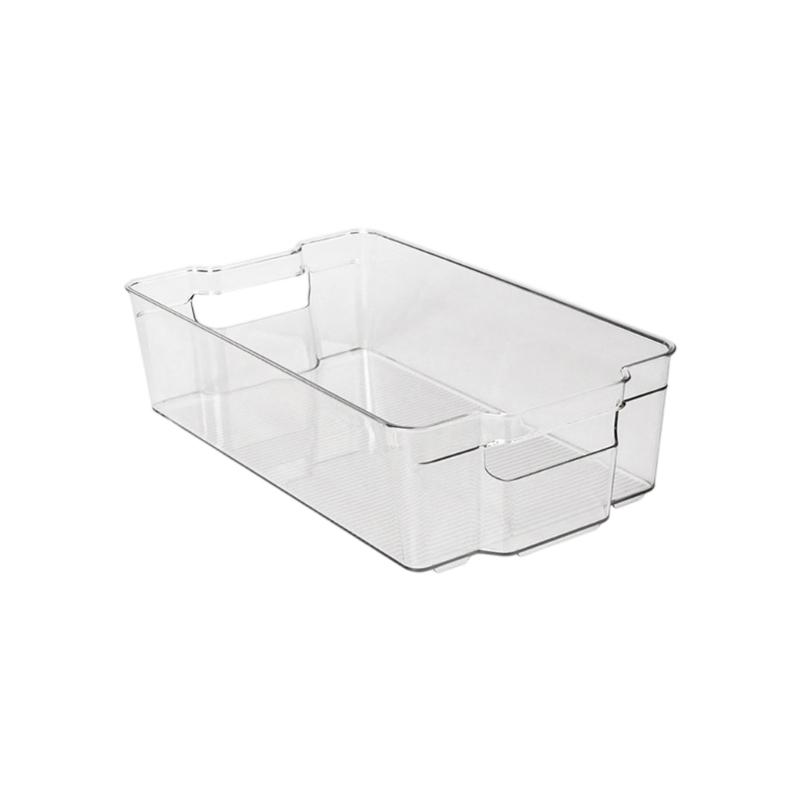 Refrigerator Organiser Container With Striped Pattern Nonstick Surfaces Airtight Space Saving Food Preservation Box