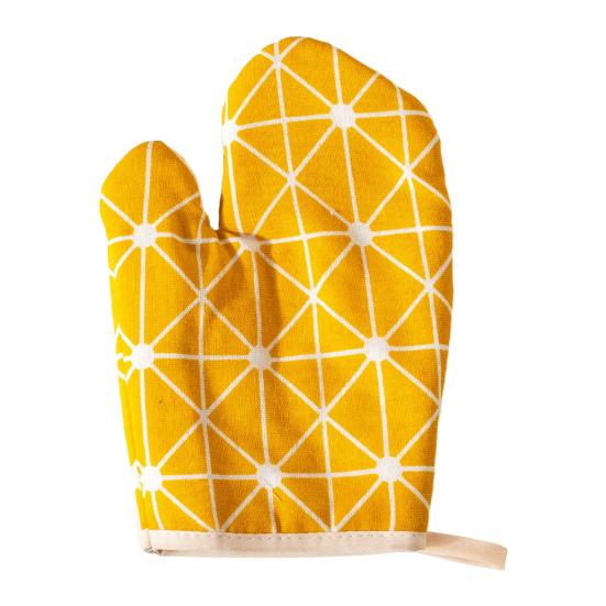 Pot Holder And Glove Set Heat Resistant Anti-scald Cooking Gloves Thick Cotton Oven Mitts Nordic Style Kitchen Safety
