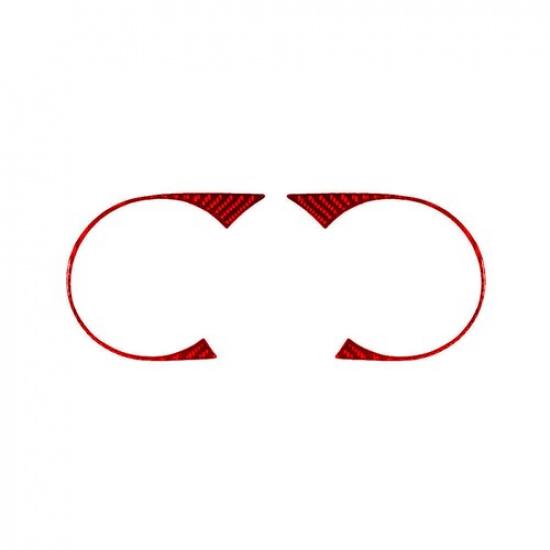 Red Carbon Fiber Interior Speedomter trument Cover Trim For Toyota Tacoma