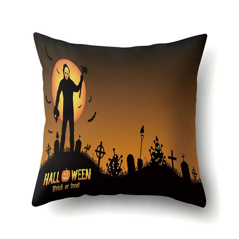 Halloween Pillowcase Car Waist Pillow Pumpkin Sofa Cushion Cover Office Home Living Room Pillowcase