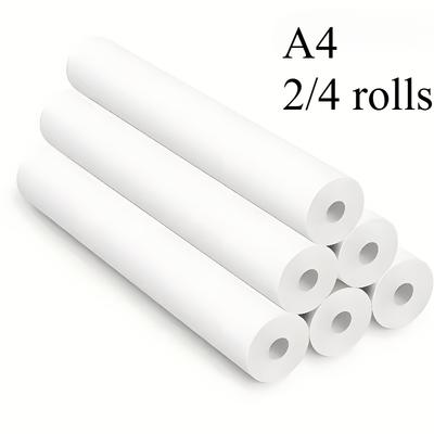 2/4 Roll A4 Quick-drying Heat-sensitive Paper, Suitable for Portable Printers - Thicker, Clearer Fonts, High Quality
