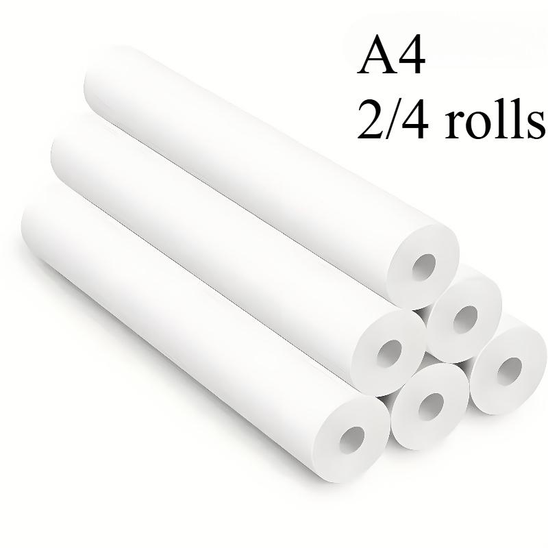 2/4 Roll A4 Quick-drying Heat-sensitive Paper, Suitable for Portable Printers - Thicker, Clearer Fonts, High Quality