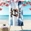 Custom Name,Anaheim Ducks Print Beach Towel, Large Soft Quick Dry Towel for Beach Camping Swimming
