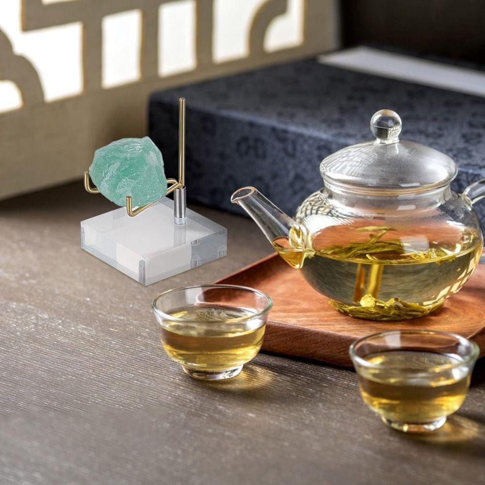 Adjustable Clear Acrylic Display Stand Soft Rubber Case Rock Collectibles Shelf  Shop