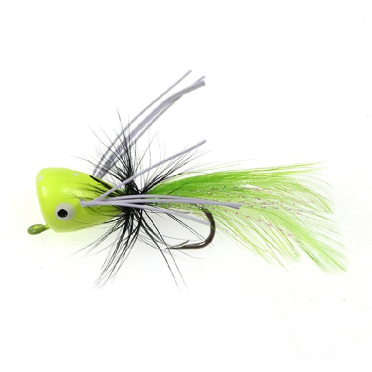Fly Fishing Popper with Hook Fly Popper Lures for Trout Salmon Artificial Baits Popping Lure Topwater Fishing Lure
