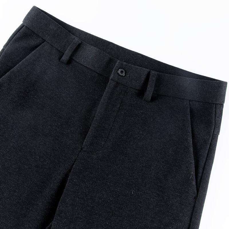 Sugiyama Men's Fleece-Lined Brushed Business Casual Straight-Leg Pants