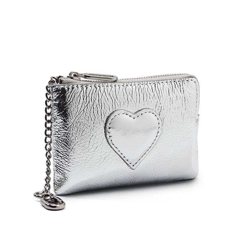 Vintage Oil Wax Real Leather Mini Wallet, Fashion Decor Women's Coin Purse with , Zipper Small Purse for Women
