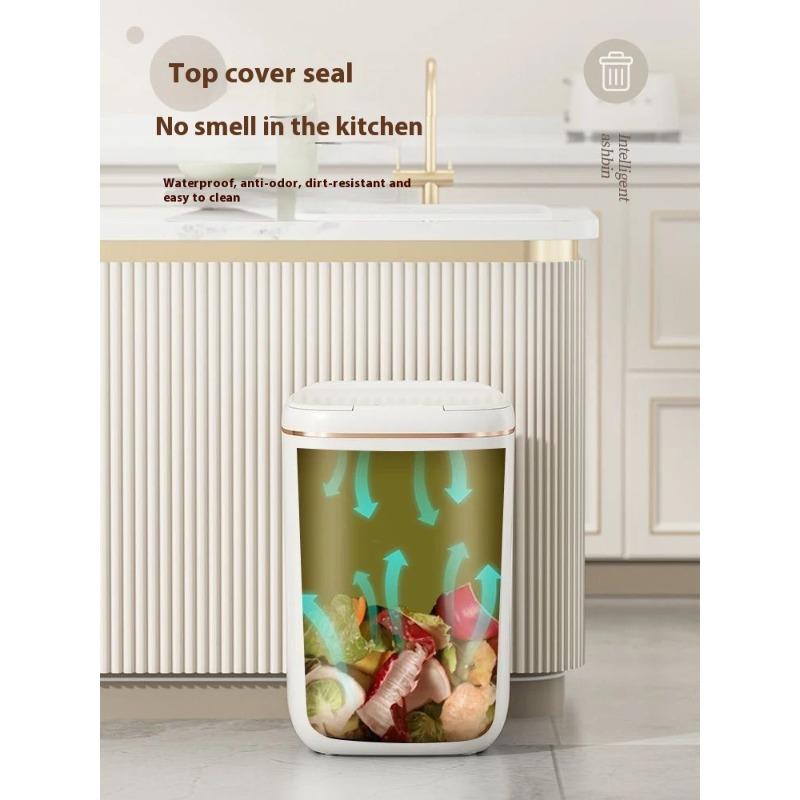 20L Sensor Electric Trash Can UV Light Charging Bin Bathroom Automati Waterproof Recycle Toilet Wastebasket with Lid Smart Home