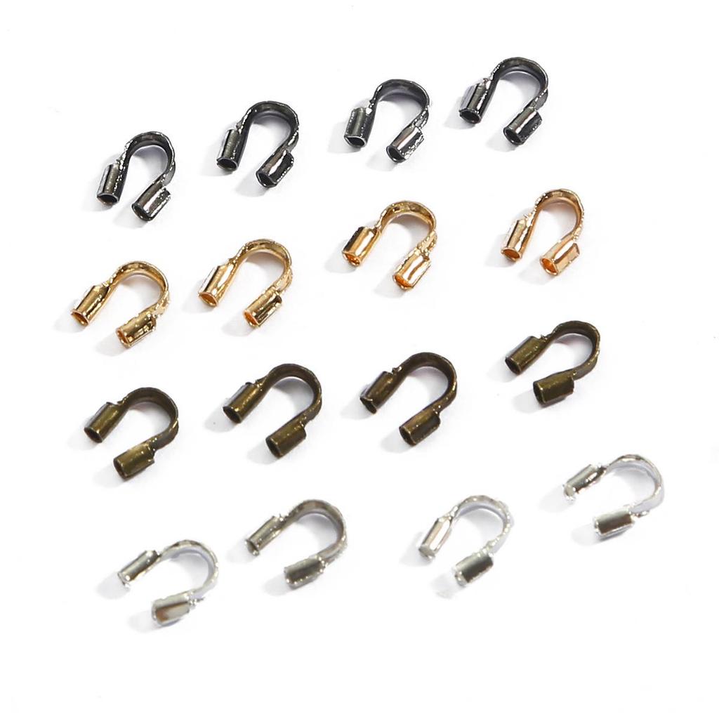 Handmade U-Shaped Cable Protector End Cap for DIY Necklace and Bracelet Accessories.