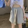 Women's High-Waist Elastic Sports Shorts - Summer 2024 Korean Style Wide-Leg Casual Pants