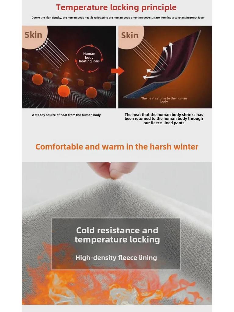 Damskie pluszowe ciepłe dżinsy z wysokim stanem i szerokimi nogawkami - styl amerykański, edycja jesienno-zimowa