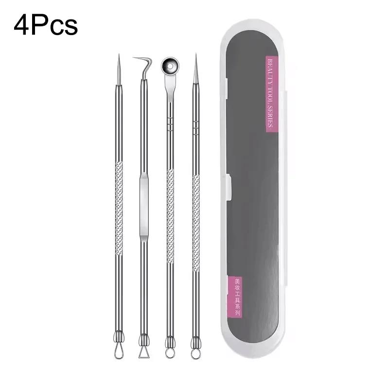 4-11Pcs Ingrown Hair Tweezers Acne Blackhead Removal Needles Black Dots Cleaner Deep Cleansing Pore Cleaner Face Skin Care Tools 3