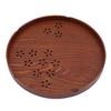 Round Cherry Solid Wood Tea Coffee Snack Food Meals Serving Tray Plate Restaurant Trays Kitchen Wood Food Fruit Disc Tea Tray