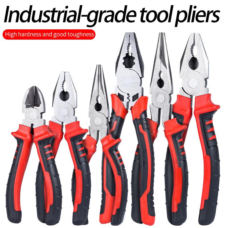 3-Piece Set of Wire Pliers, Diagonal Nose Pliers, Needle Nose Pliers, Industrial Grade Preferred Pliers, Durable Chromium Vanadium Steel, Suitable