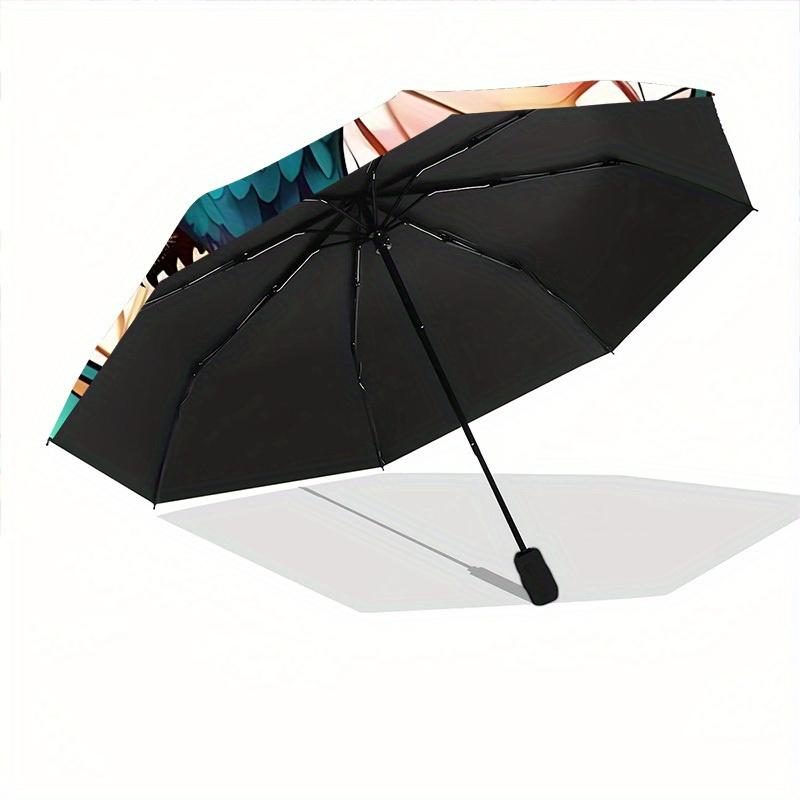 1pc Hummingbird StainedGlass Automatic Open/close Umbrella, 8-Rib Sturdy Structure, Portable Travel Umbrella, Parties, Everyday Use, Outdoor