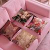 Cute 2D Game H-Honkai Star Rail Pillow Case Silky Short Plush With Invisible Zipper Dustproof Sofa Cushion Cover