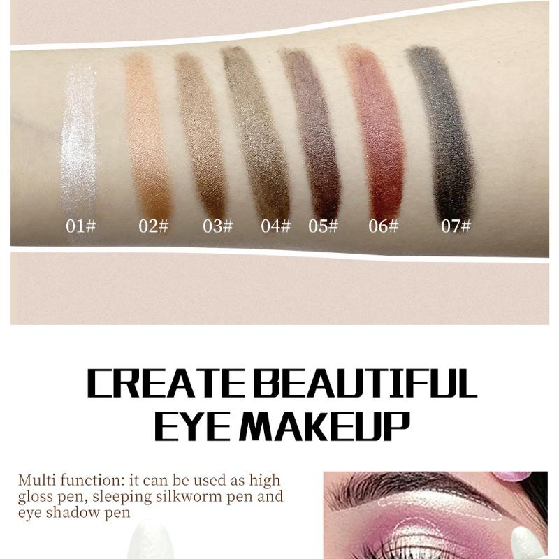 Pearl Light Lidschattenstift Single Mouth Flash Lip Eye Dual-Use-Make-up-Stift