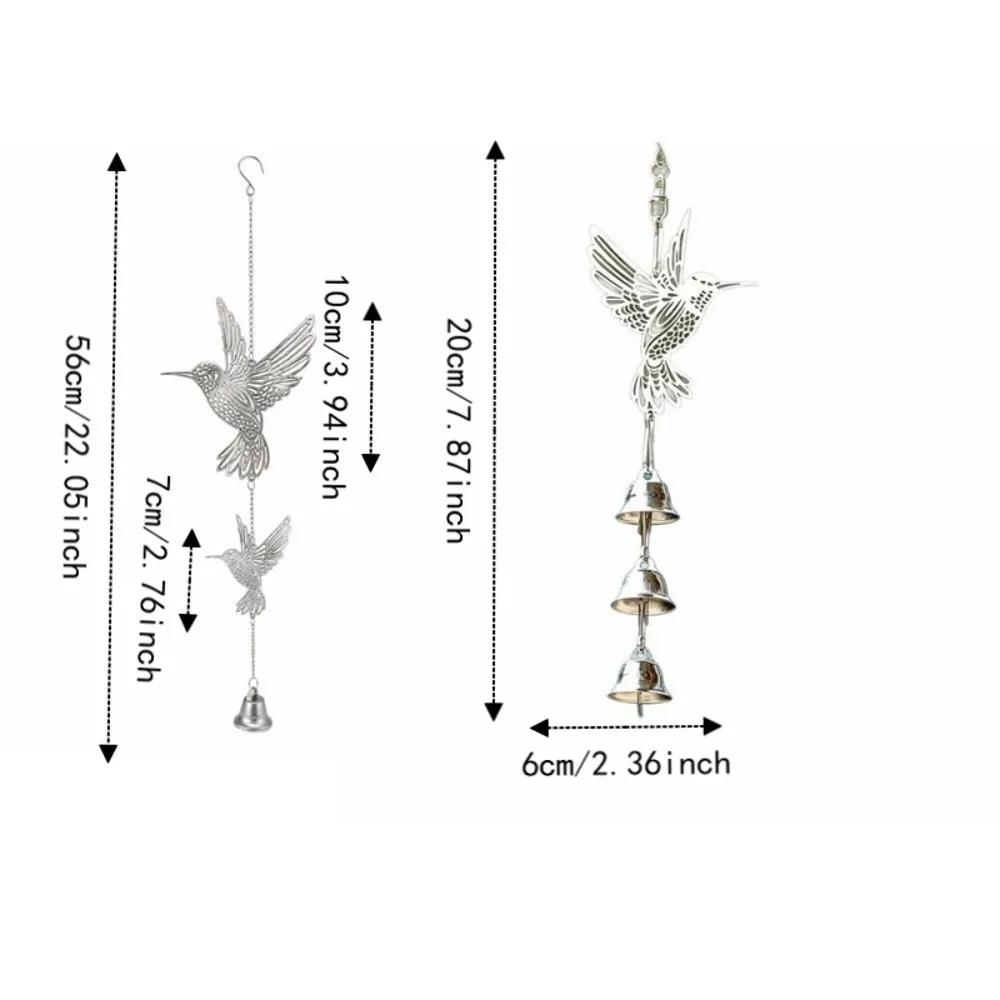 Hanging Pendant Hanging Wind Chime Hollow Out Garden Decor Hummingbird Wind Chimes DIY Sun Catcher 2D Flat Bird Wind Bell