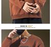 Men's Trendy Brand Heavyweight Round Neck Sweatshirt - Autumn Loose Casual Print with Velvet Long Sleeves