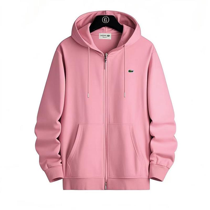 Herren Einfarbig Französische Fischmarke Bestickter Reißverschluss-Sweatshirt für Frühling/Herbst