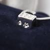 Swarovski Silverx Crystal Unused Item Necklace Rhinestone Square Women Used