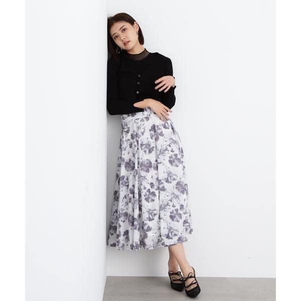 Jill by Jill Stuart Women's Sheer Neck Layered Cardigan, Green