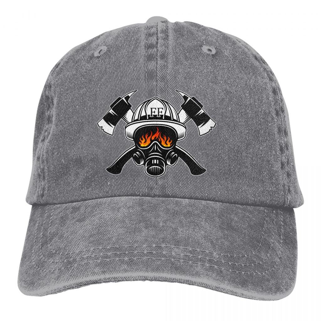Fire Fighter Logo Baseball Caps Peaked Cap Fireman Fire Rescue Firefighter Sun Shade Hats for Men