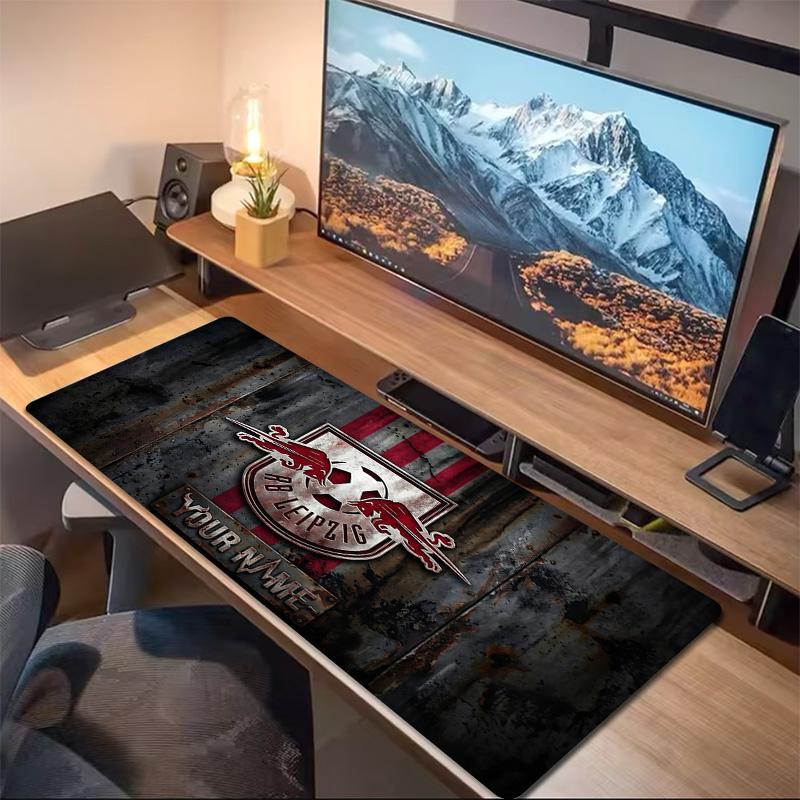 Custom Name RB Leipzig Print  Cushion Non-slip Laptop Tablet Big Mousepad XXL Mat Mini PC Playmat With Lock edge