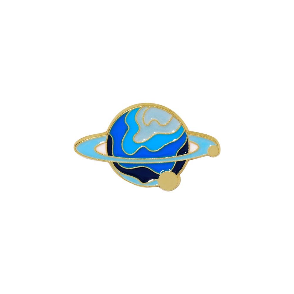 New Space Planet Enamel Brooches Galaxy Venus Jupiter Saturn Mars Mercury Earth Shaped Pins