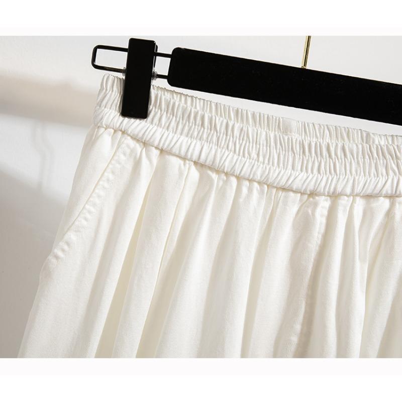 DIMANAF 2026 Sommer Neu Übergröße Damen Lange Hosen Dünn Locker Freizeit Elastischer Bund Mode Damen Unterteile Kleidung Jeans Blau