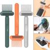 2Pcs 2 In 1 Hair Brush Cleaning Tool with Ergonomic Handle Double-Sided Comb Cleaner High-strength Comb Cleaner Hair Tangle Remover Tool