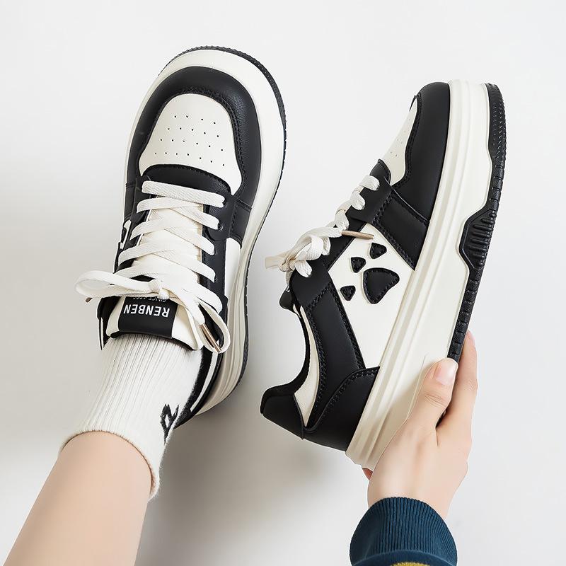 Little white shoes women's spring low-top shoes muffin shoes thick-soled heightening board shoes student casual shoes