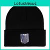 Attack On Titan Embroidered Knit Beanie With Windproof Warmth For Outdoor Activities
