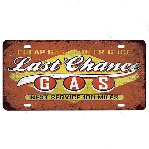 FJ Vintage Garage Metal Signs Decor Tin Sign License Plate Decoration Man Cave Plaque Home Wall