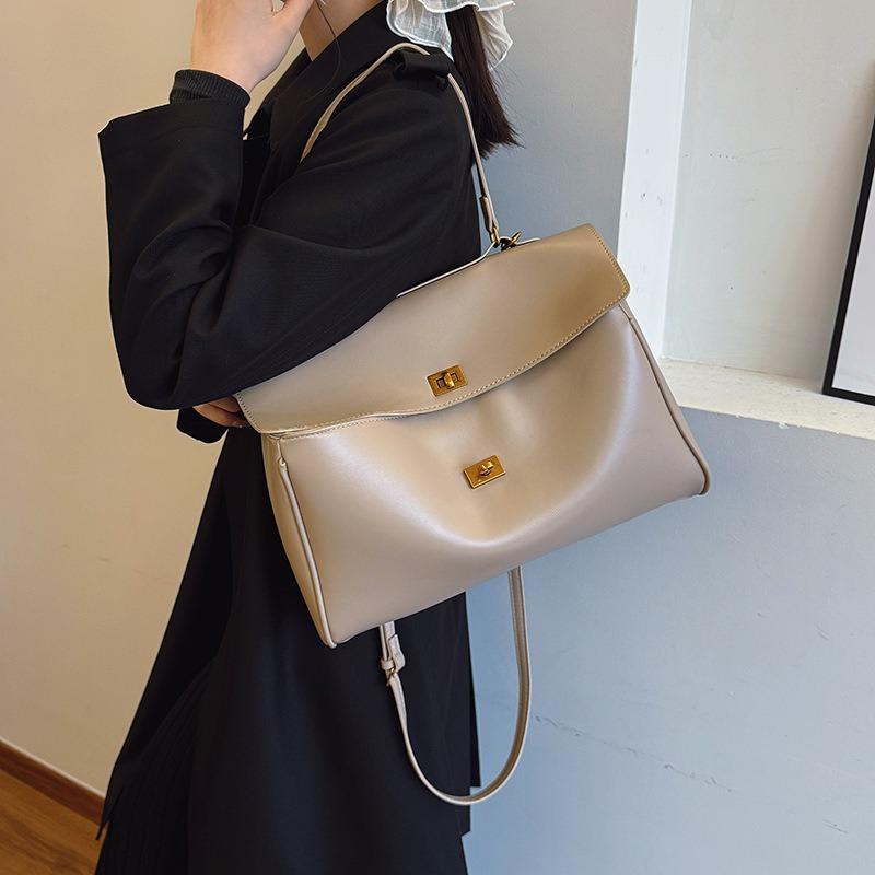 Premium Textur weiche Oberfläche Tragetasche Damen einfach große Kapazität Temperament Unterarm Schultertasche Pendler Umhängetasche