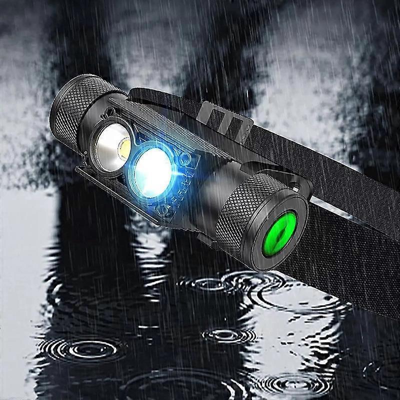 High Intensity Charging Headlamp Waterproof for Camping, Outdoor Fishing, and Cycling with Focusing LED Head Mounted Flashlight