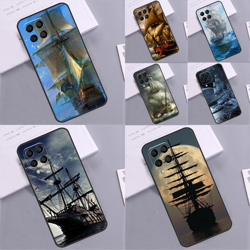 Sailing Pirate Ship Boat For Samsung Galaxy M35 M55 M14 M34 M54 M11 M21 M31 M13 M33 M53 M15 M12 M32 M52 M06 M16 Case
