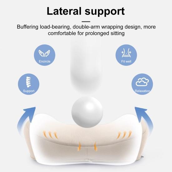Lumbar Support Cushion Memory Foam Back Support Chair Lumbar Cushion with Adjustable Slider for Office Chair Computer Desk Chair Long Sitting Hours