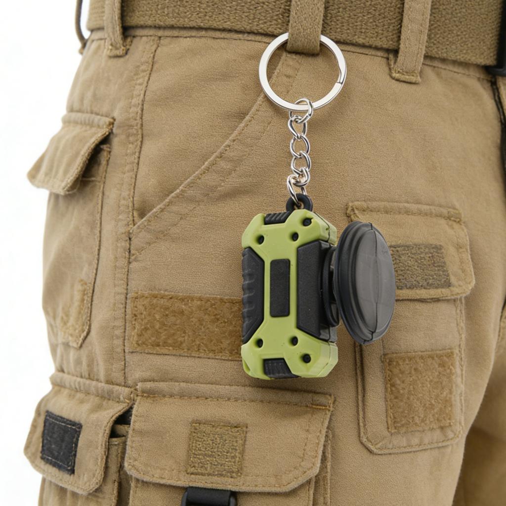 Creative Double Function Mini Grinder Keychain Constructed From Sturdy Soft Rubber Enhancing Aesthetics For Quality Concerned Individuals