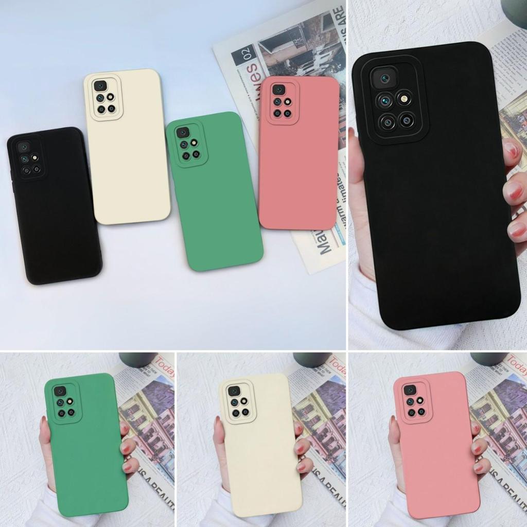 Case For Redmi 10 10A 10C 11 11A 12 12C 13C 13R 14C 14R Fashion Solid Color Soft Silicone New Upgrade Shockproof Lens Protection Cover For Redmi Shell
