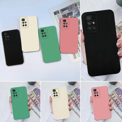 Case For Redmi 10 10A 10C 11 11A 12 12C 13C 13R 14C 14R Fashion Solid Color Soft Silicone New Upgrade Shockproof Lens Protection Cover For Redmi Shell