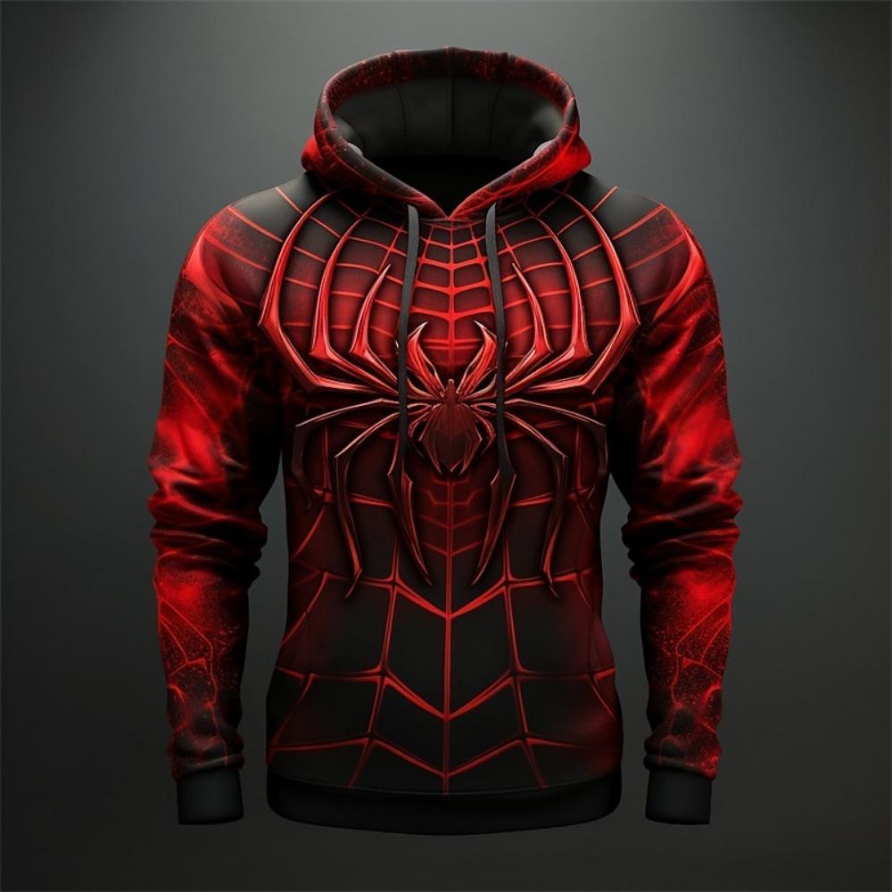 

Fashion Vintage Men Women s Hoodies Spider Print Pullover Top Casual Sweatshirt Kids Hoodies Clothing 100