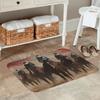 1PC Wild West Cowboy pattern Kitchen Rug Non-Slip Door Mat Pop design Bathroom Rug Bath Mat Carpet for Home Sink Laundry Decor