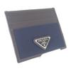 Prada 2MC025_384_F0C1B Card Case Navy/Dark Brown Nylon/leather Women