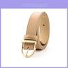 Minimalist Leather Belt For Women With Dshaped Alloy Buckle For Casual Outdoor Wear