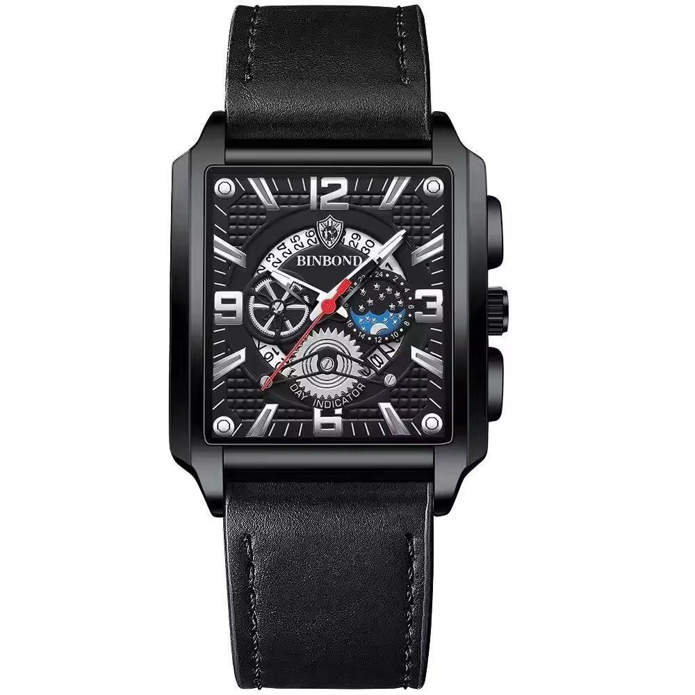 BINBOND 5663 B5663 Top Luxury Men Watches Business Top Brand Man Wristwatch Waterproof Luminous Date Week Quartz Men's Watch